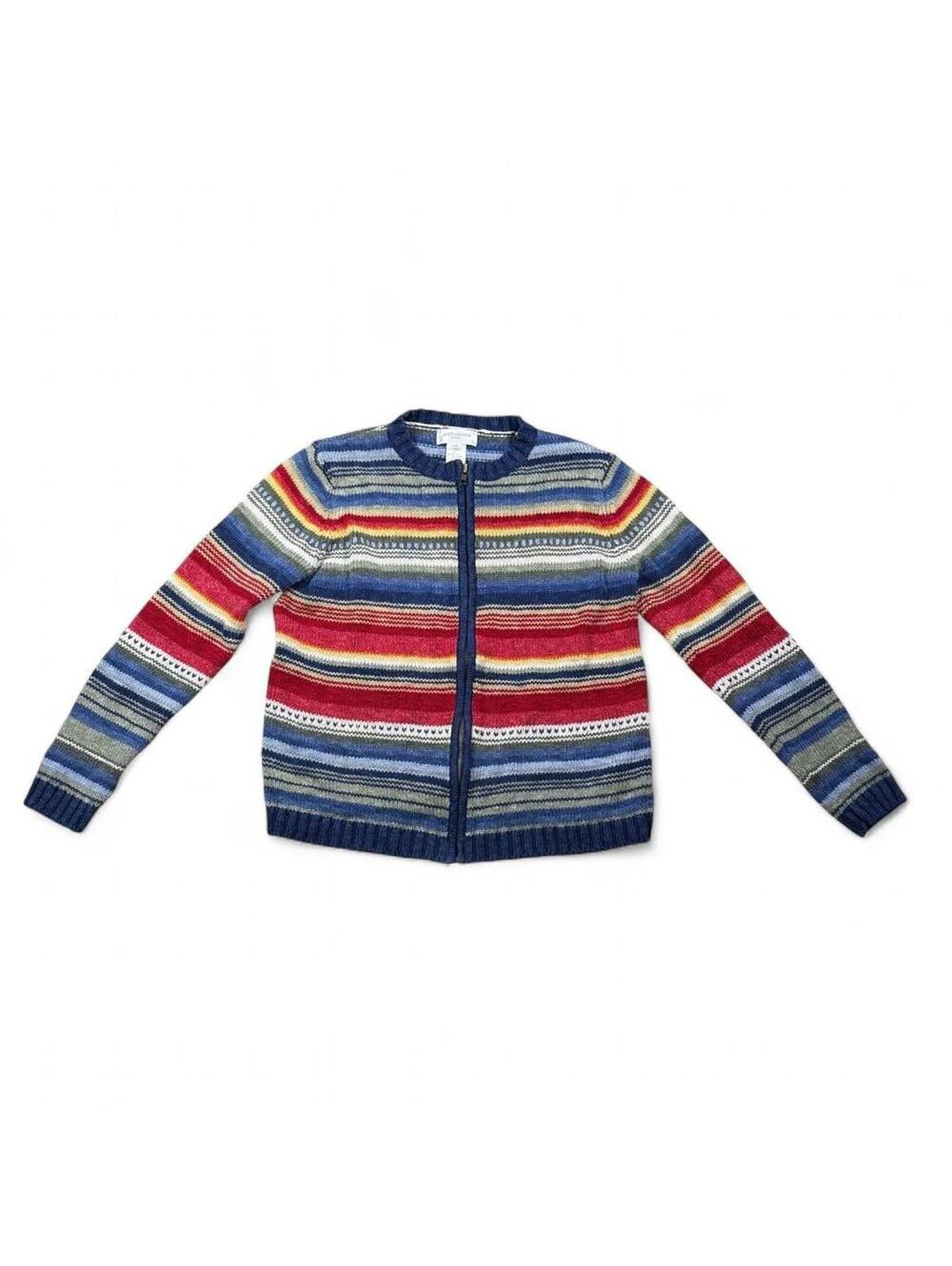 Vintage Y2K Jones New York Sport striped zip up sweater